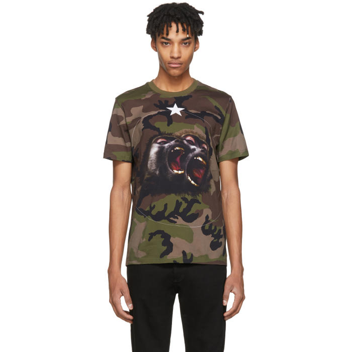 Givenchy camo monkey t shirt Clearance