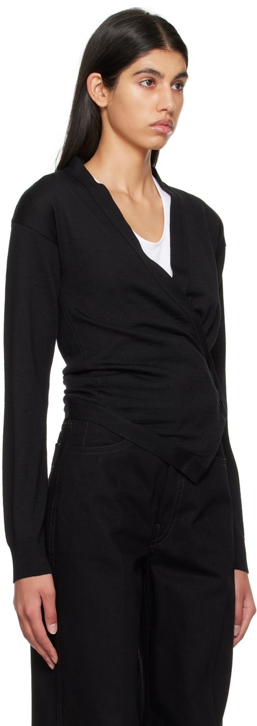 LEMAIRE Black Wrap Cardigan Lemaire