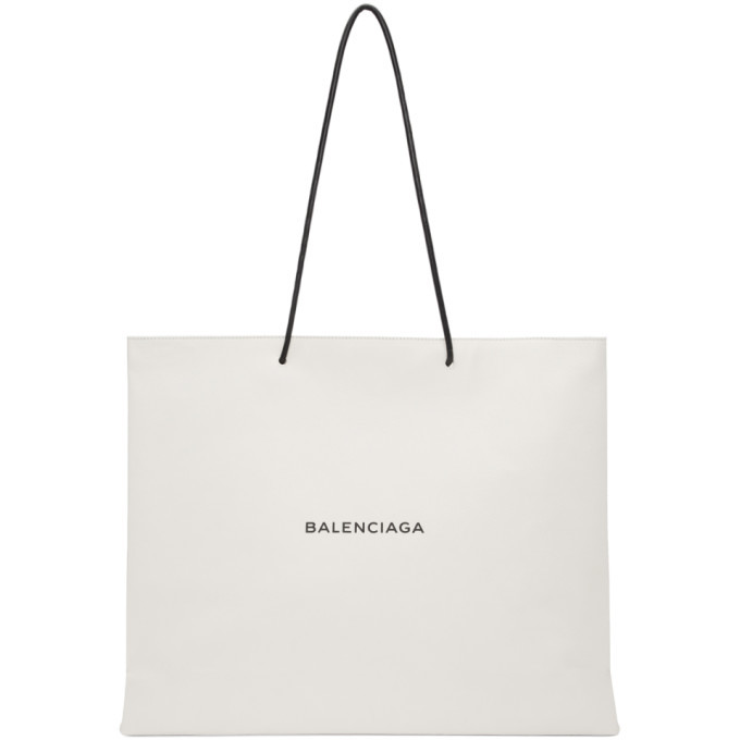 Balenciaga White Extra Large Shopping Tote Balenciaga