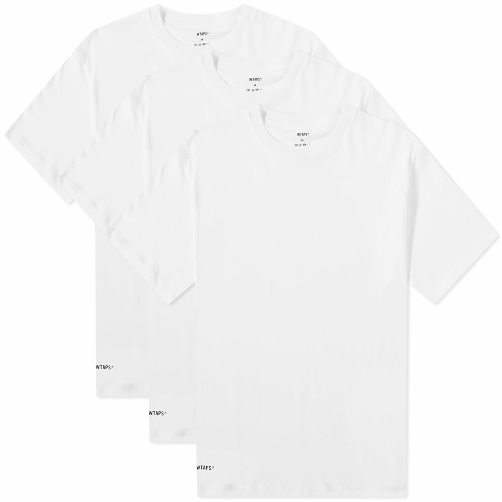 WTAPS Men's Skivvies T-Shirt - 3 Pack in White WTAPS