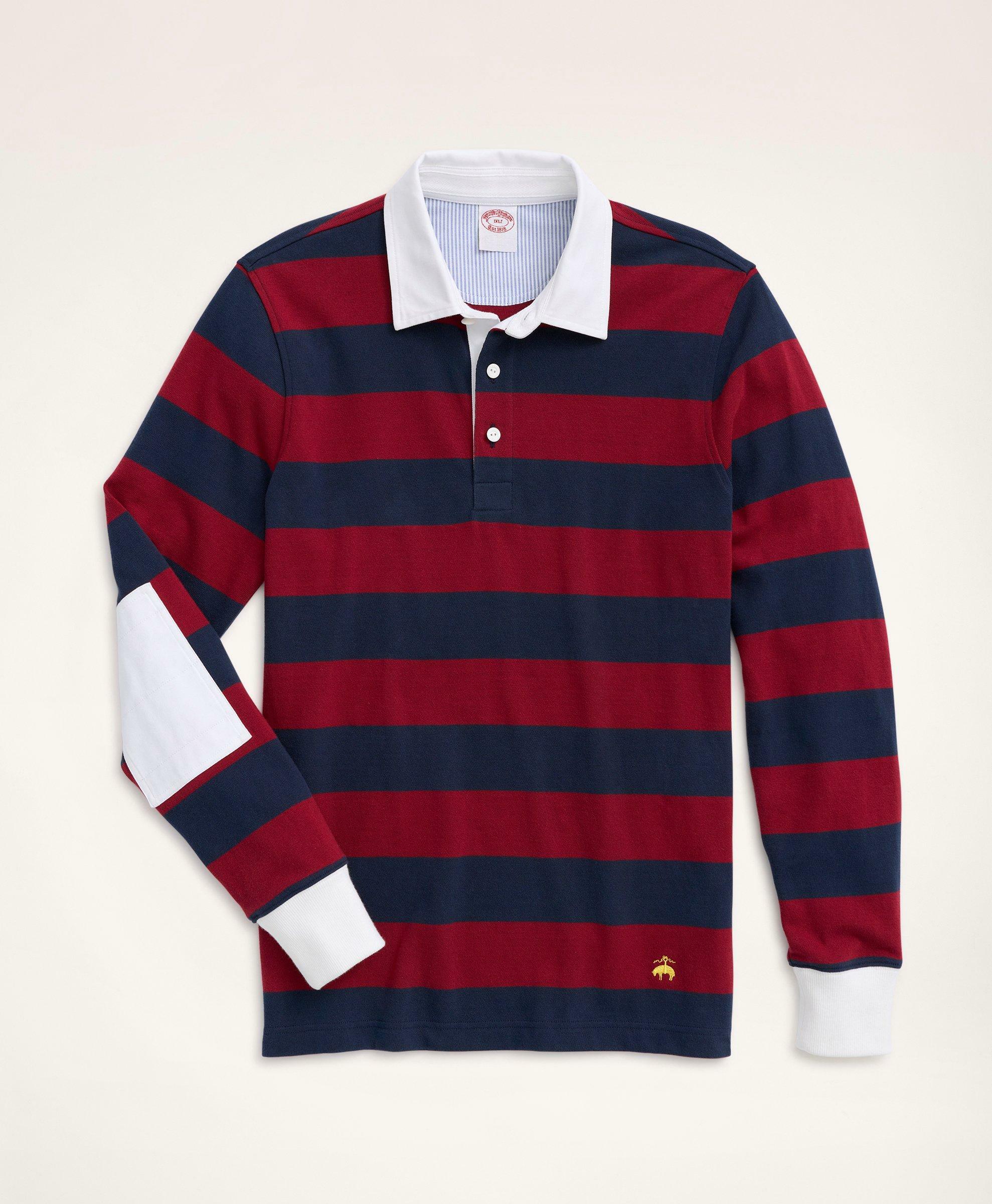 Photo: Brooks Brothers Men's Big & Tall Cotton Classic Rugby | Navy/Red