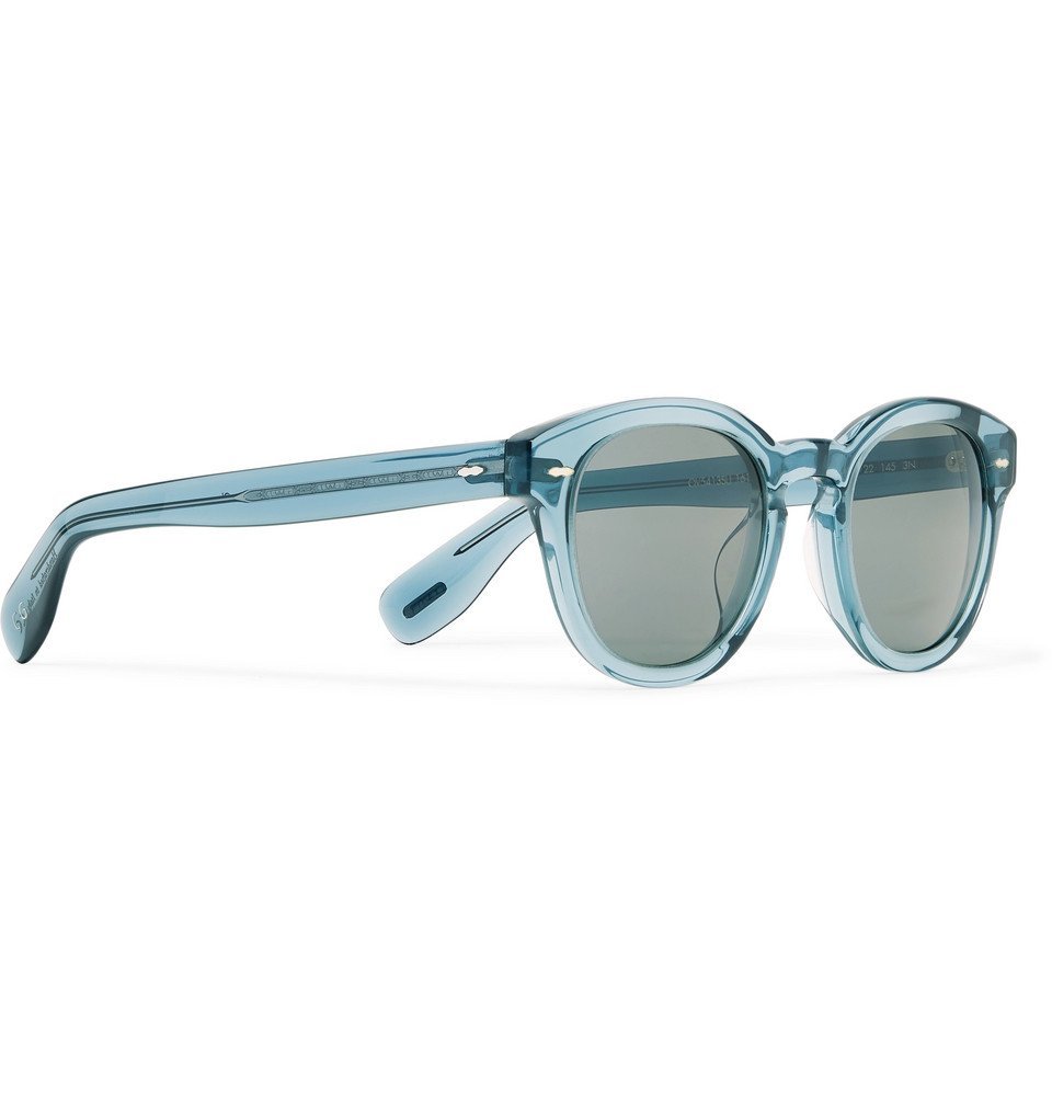 Oliver Peoples - Cary Grant Round-Frame Acetate Polarised Sunglasses - Blue  Oliver Peoples