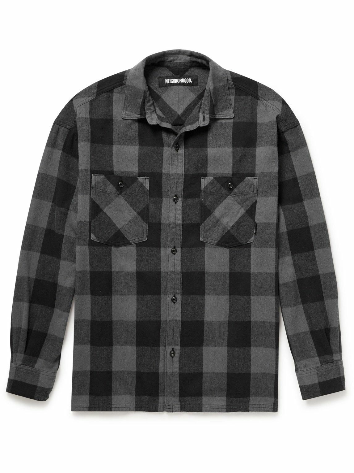 Neighborhood Checked Brushed CottonFlannel Shirt Gray Neighborhood
