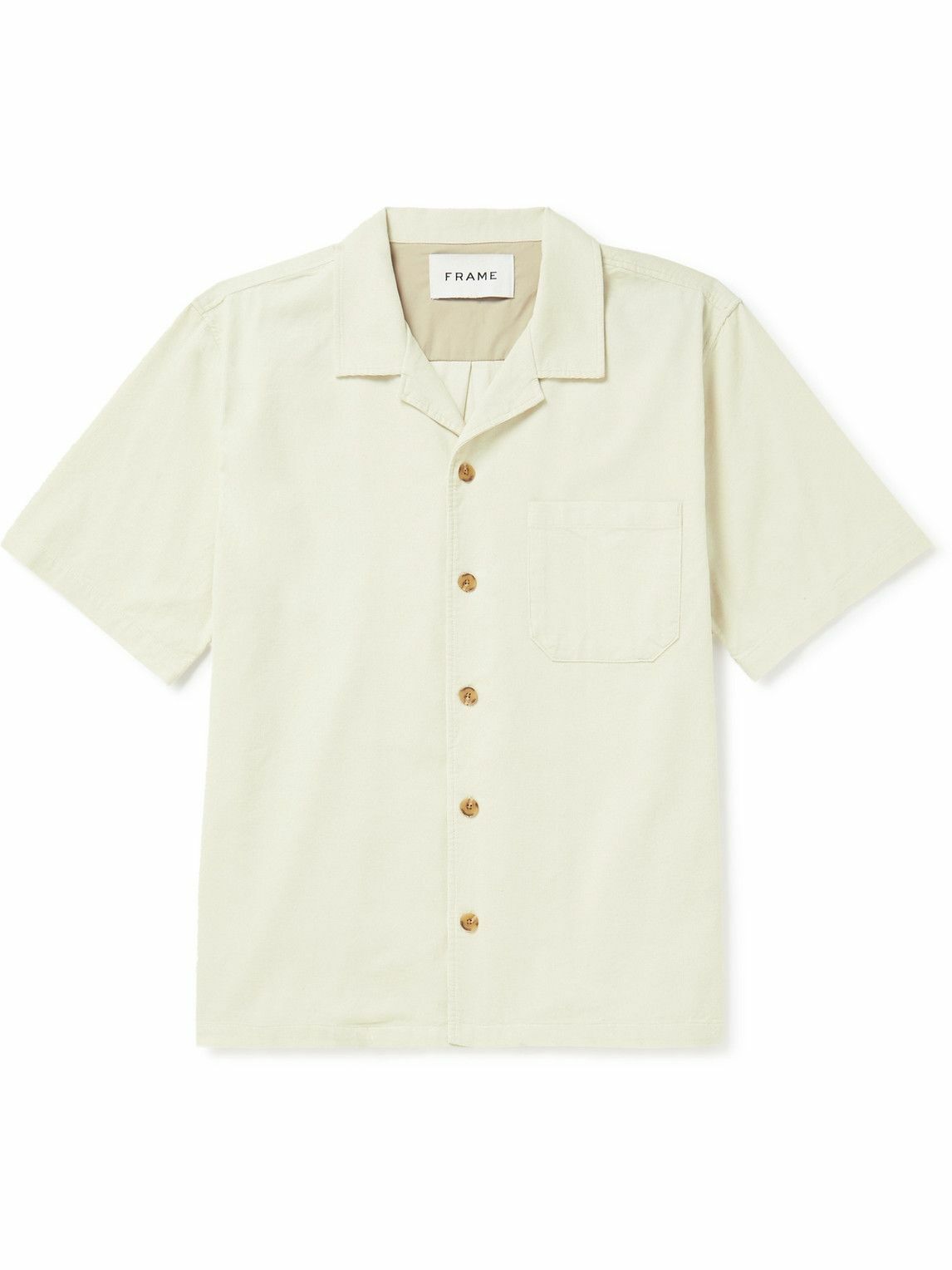 FRAME - Camp-Collar Cotton-Corduroy Shirt - Neutrals Frame Denim