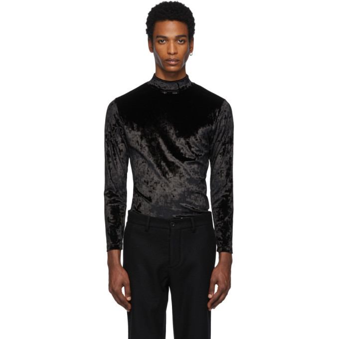 velvet mock turtleneck