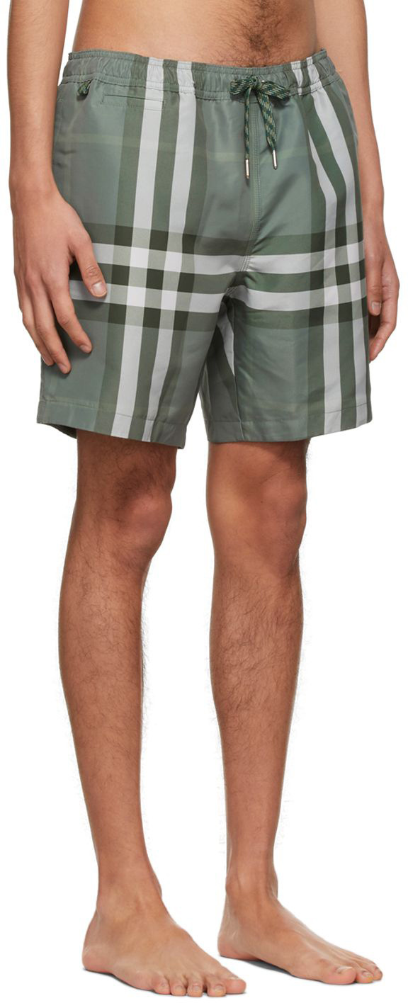 Burberry Green Vintage Check Swim Shorts Burberry