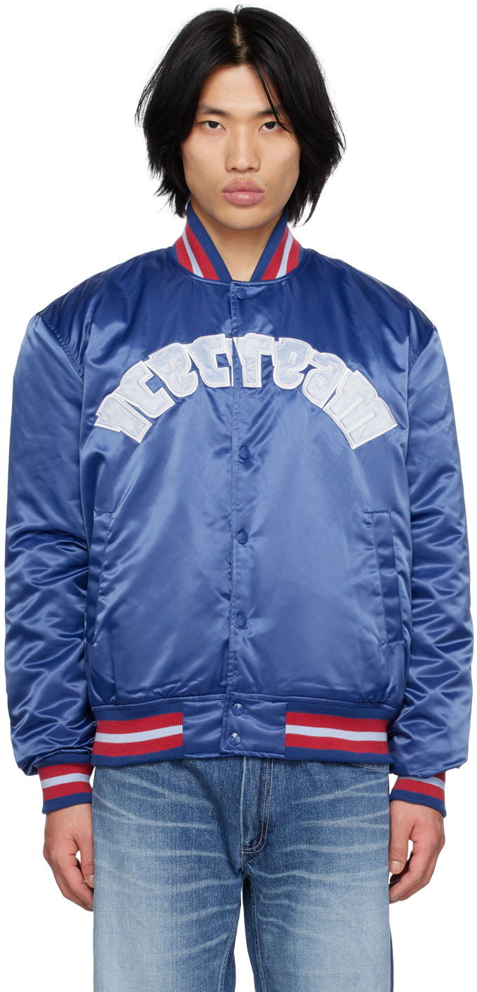 ICECREAM Navy Dropped Cone Bomber Jacket ICECREAM