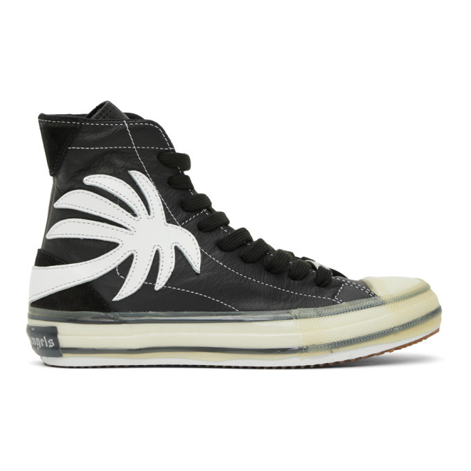 palm angels black vulcanized sneakers