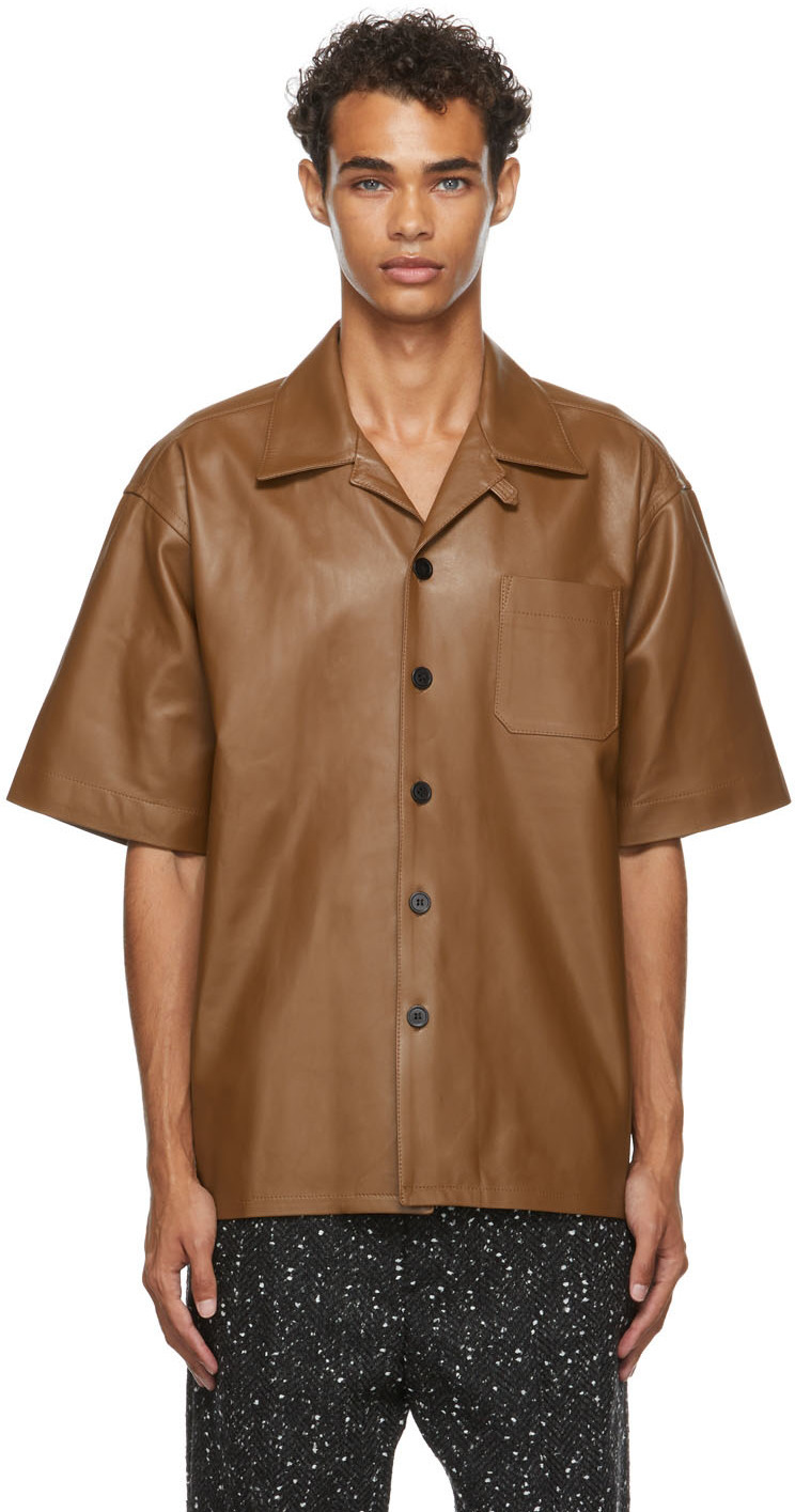 Marni Leather Short Sleeve Shirt Marni