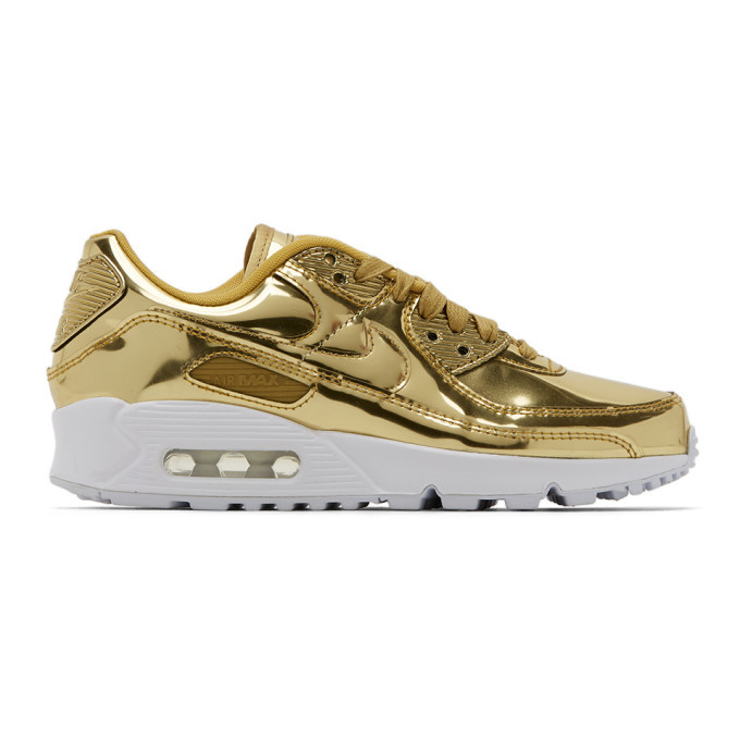 Nike Gold Metallic Air Max 90 Sneakers Nike