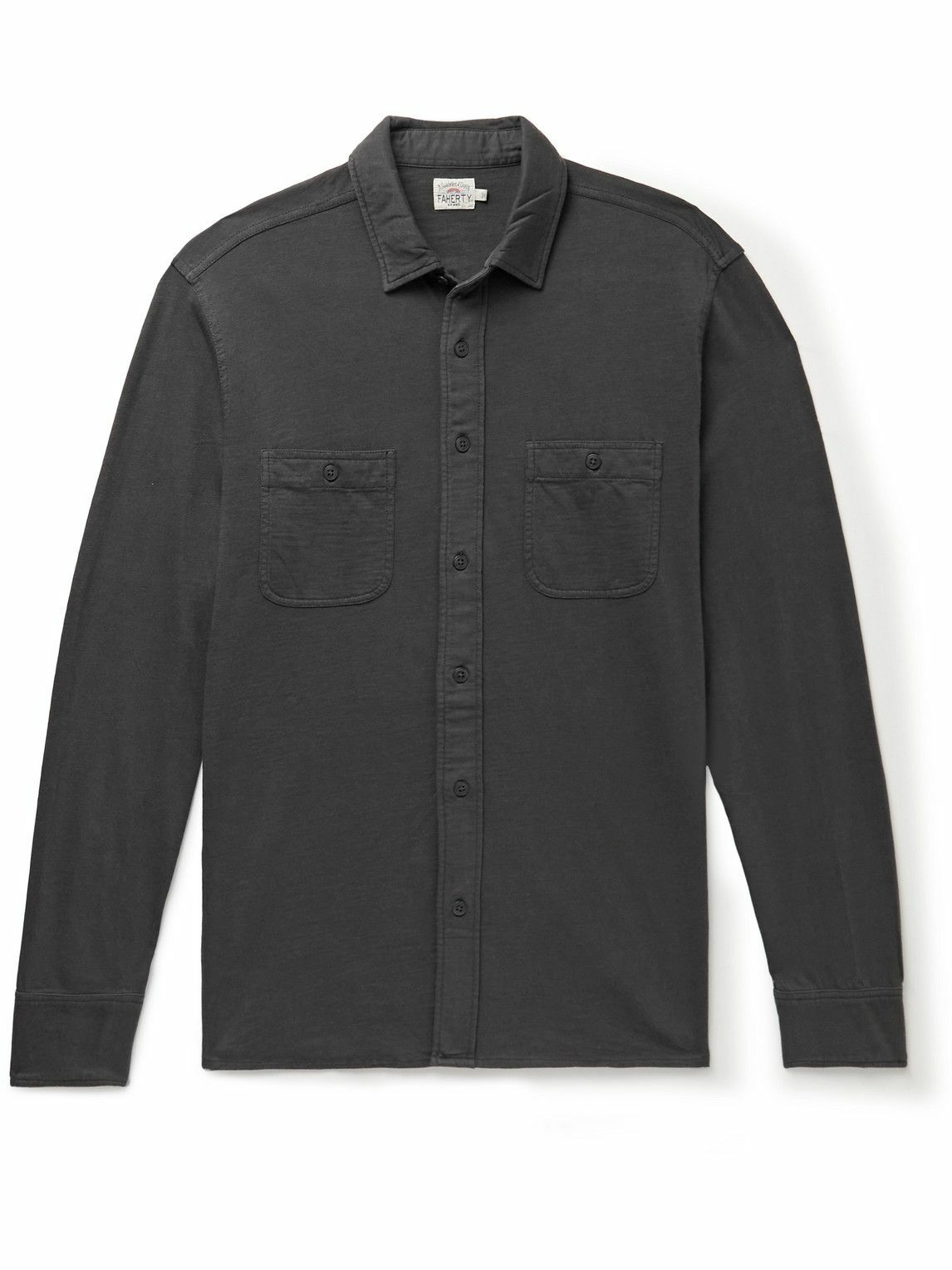Faherty - Organic Cotton-Jersey Shirt - Gray Faherty