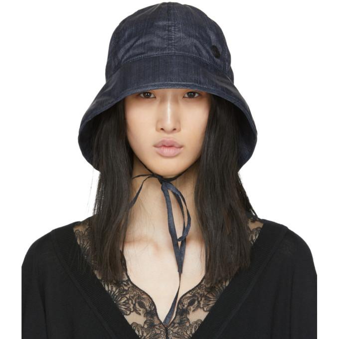 Maison Michel Navy Denim Effect 