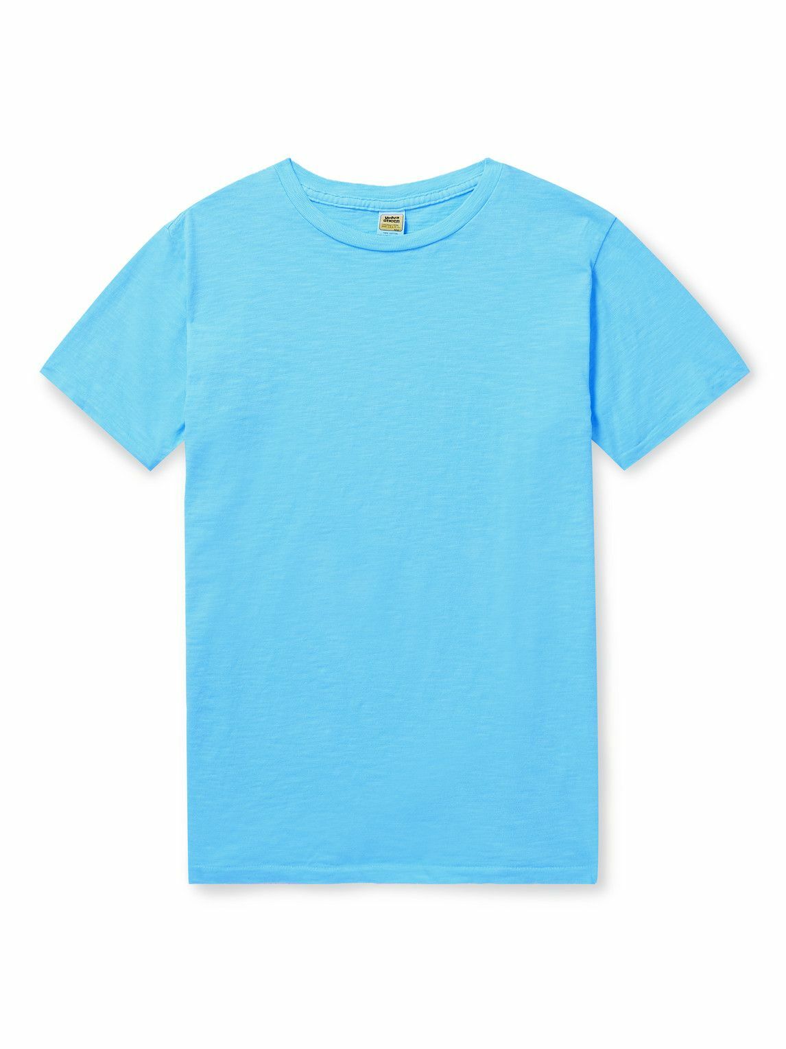 Velva Sheen - Slim-Fit Slub Cotton-Jersey T-Shirt - Blue Velva Sheen