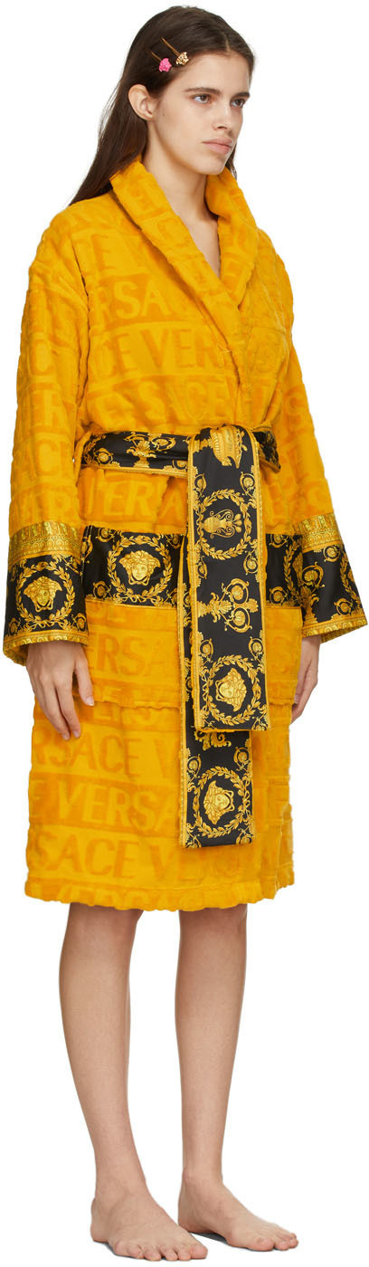 versace bathrobe yellow