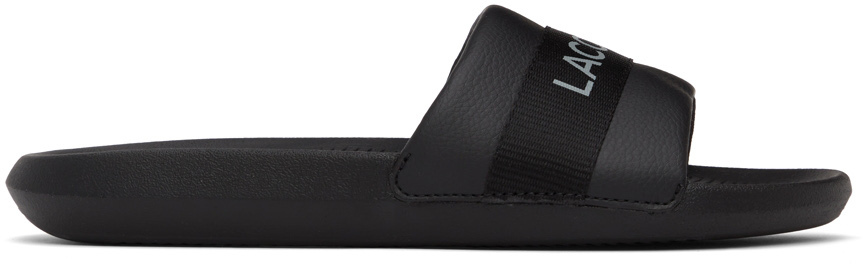 Lacoste Black Croco Slides Lacoste