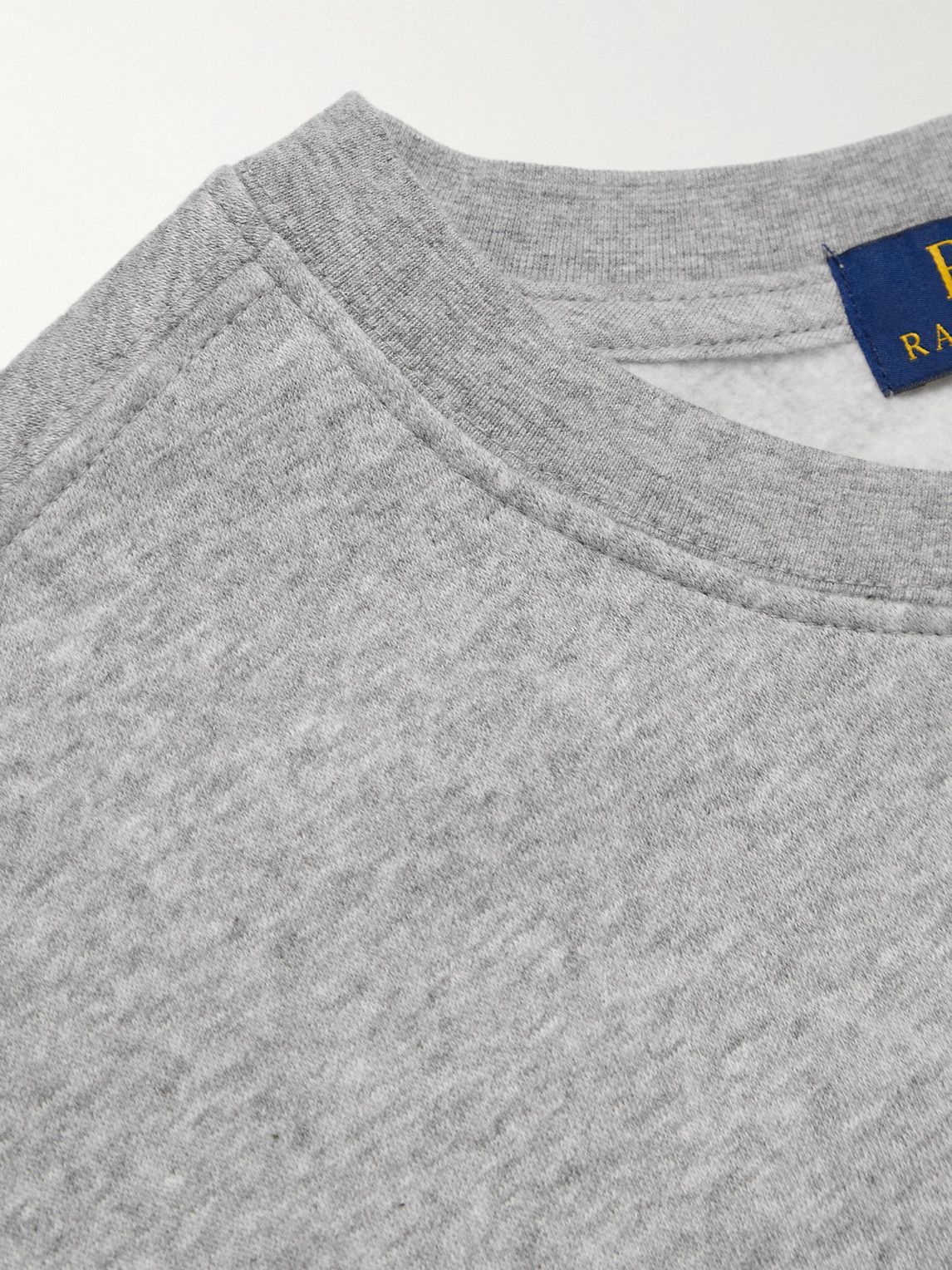 Polo Ralph Lauren - Logo-Print Cotton-Blend Jersey Sweatshirt - Gray