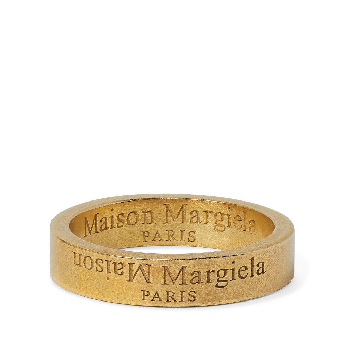 Maison Margiela - Logo-Engraved Gold-Tone Ring - Gold Maison Margiela