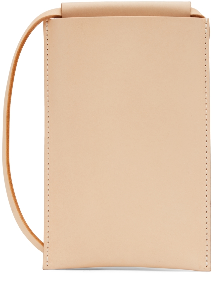 Building Block Beige Leather iPhone Sling Bag Building Block
