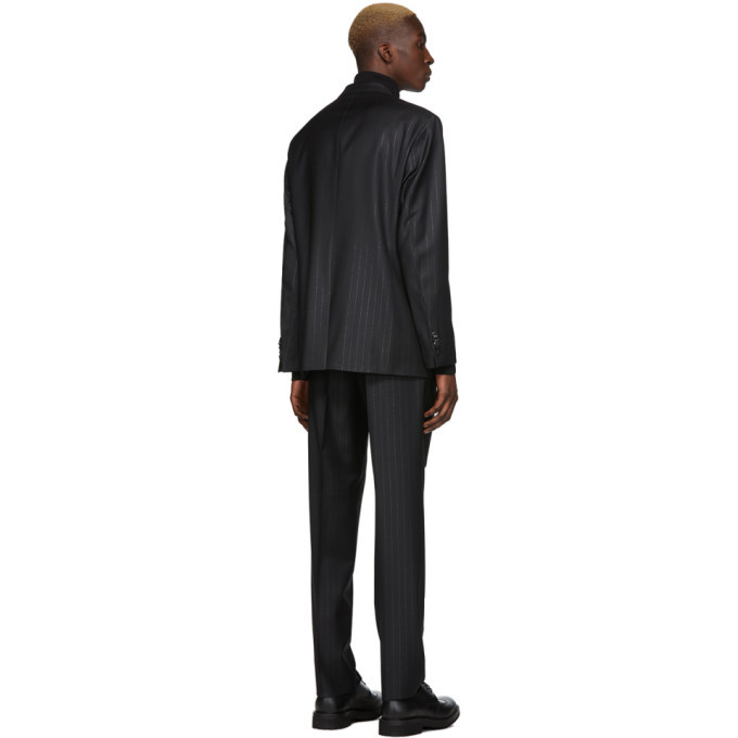 Hugo Black Pinstripe Fargo91 Suit Hugo Boss