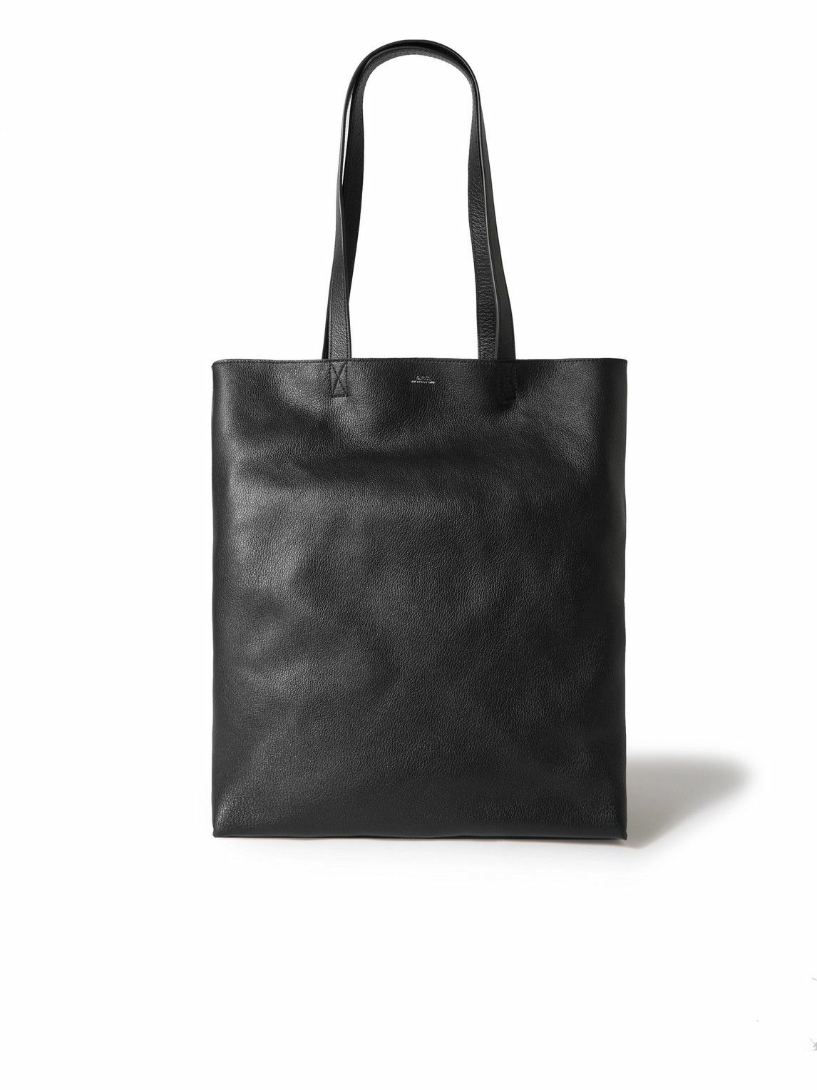 Photo: A.P.C. - Cabas Maiko Logo-Print Leather Tote Bag