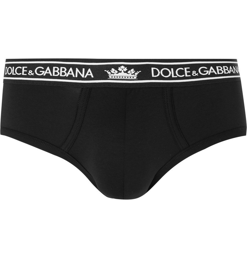 Dolce And Gabbana Stretch Cotton Briefs Black Dolce And Gabbana