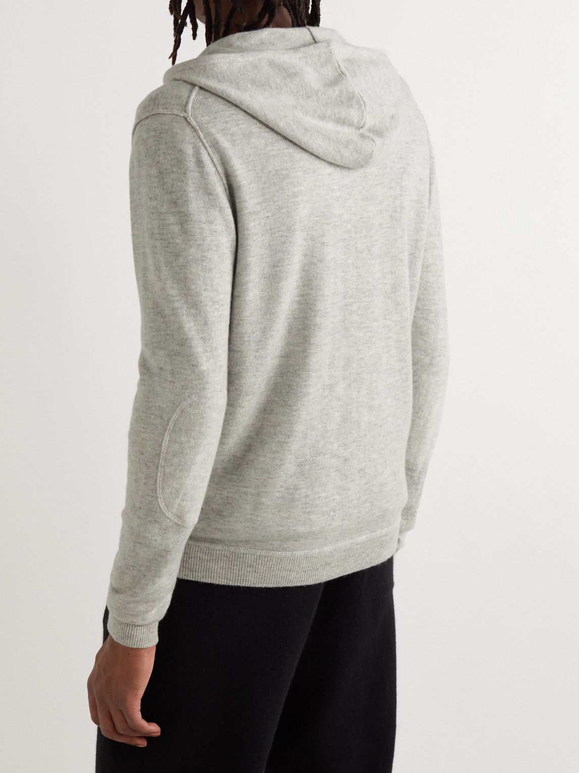 Allude - Virgin Wool and Cashmere Blend Zip-Up Hoodie - Gray