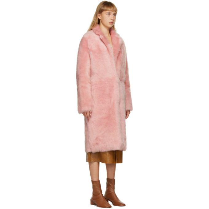 yves salomon pink coat