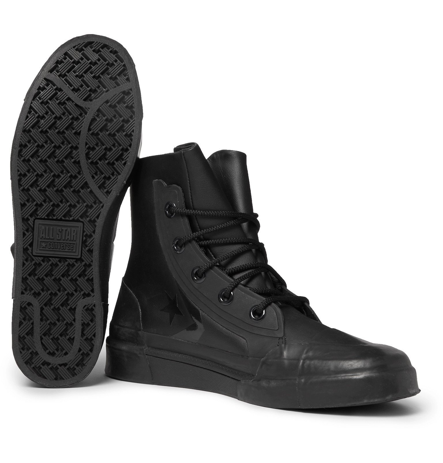faux leather high top sneakers