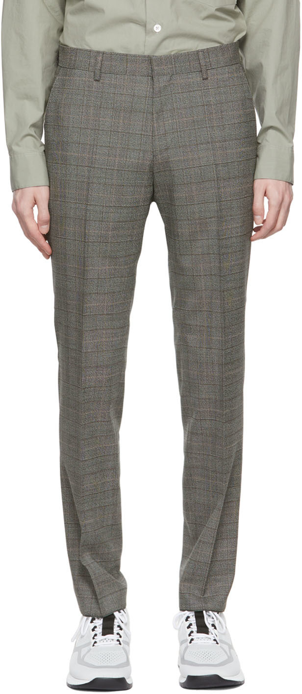gray wool trousers