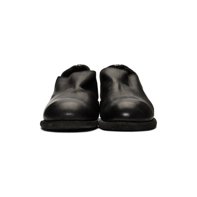 Guidi Black Horse Back Zip Loafers Guidi