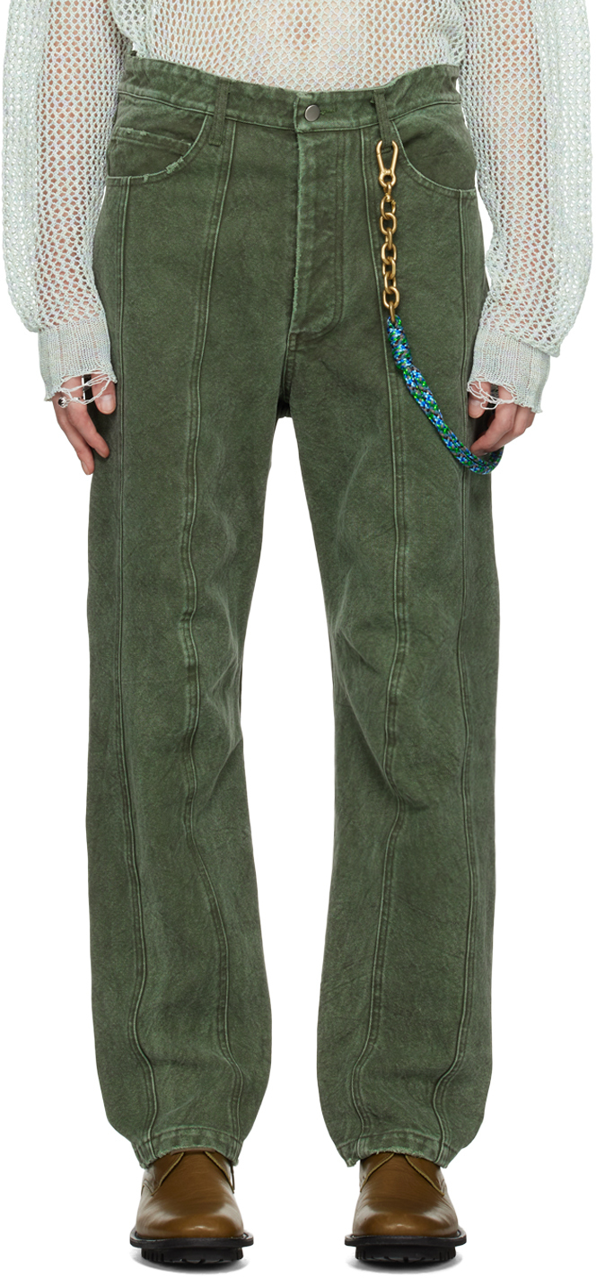 Photo: Song for the Mute Khaki Baggy Curved Jeans