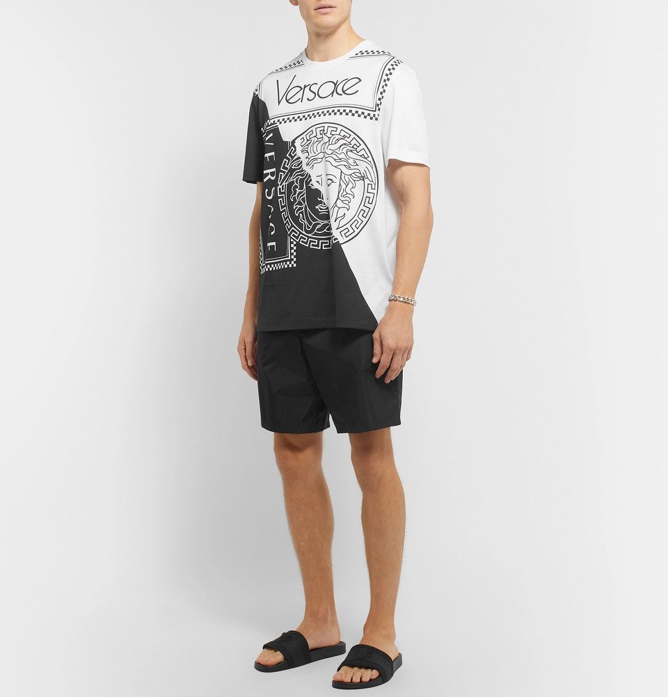mens black versace swim shorts