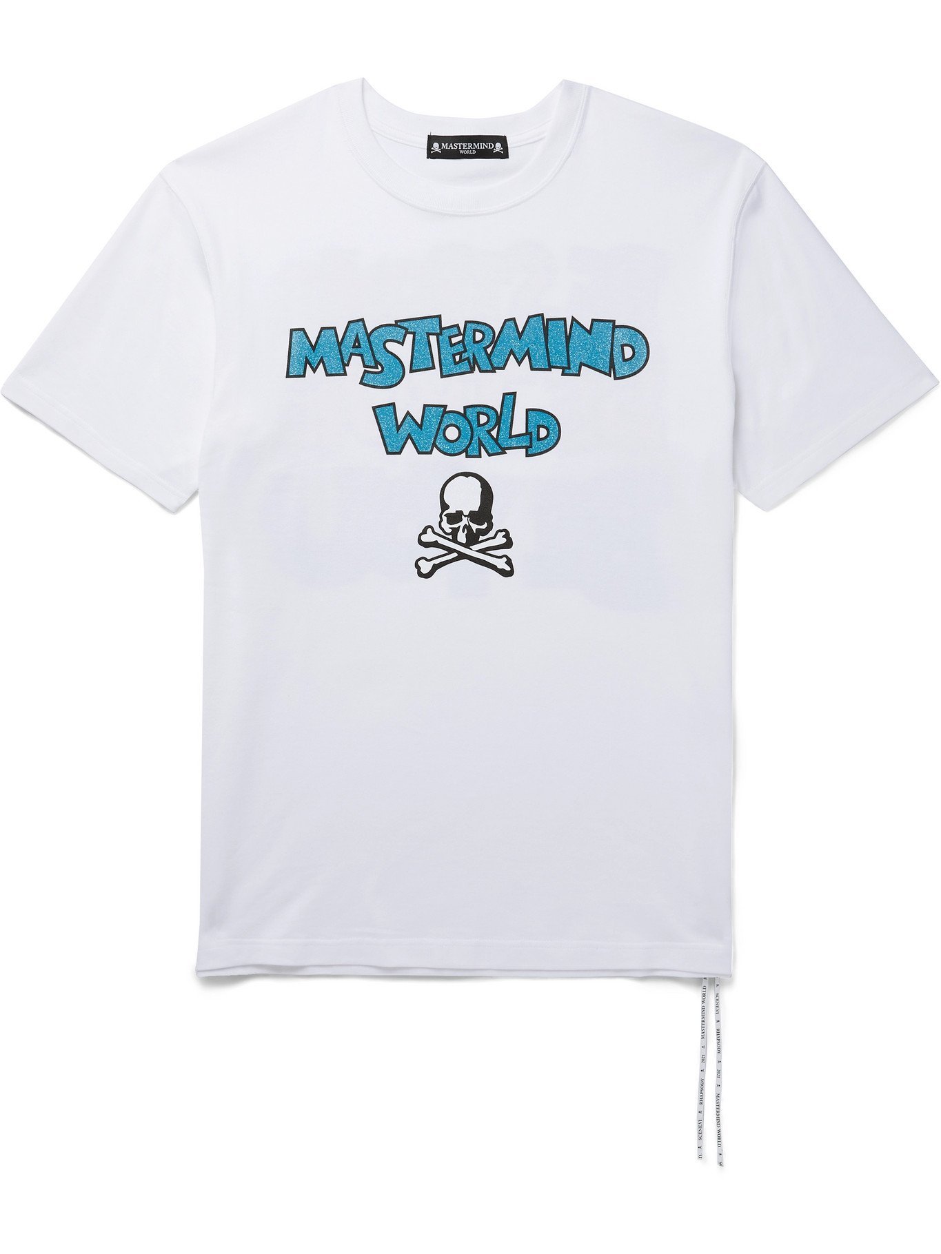 MASTERMIND WORLD - Printed Cotton-Jersey T-Shirt - White MASTERMIND WORLD