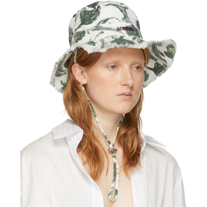 Jacquemus White Artichoke Le Bob Artichaut Bucket Hat Jacquemus