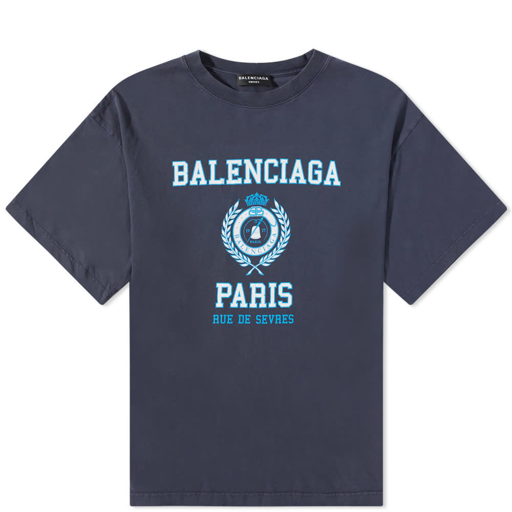 Balenciaga Varsity Logo Tee Balenciaga