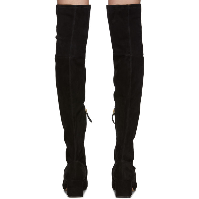 Nicholas Kirkwood Black Suede Miri Over-The-Knee Boots Nicholas Kirkwood