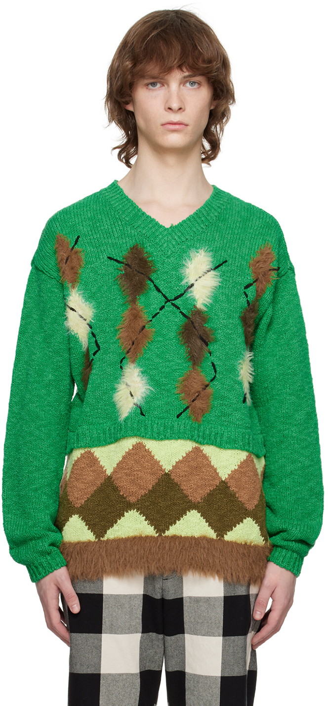 Andersson Bell Green Argyle Sweater Andersson Bell