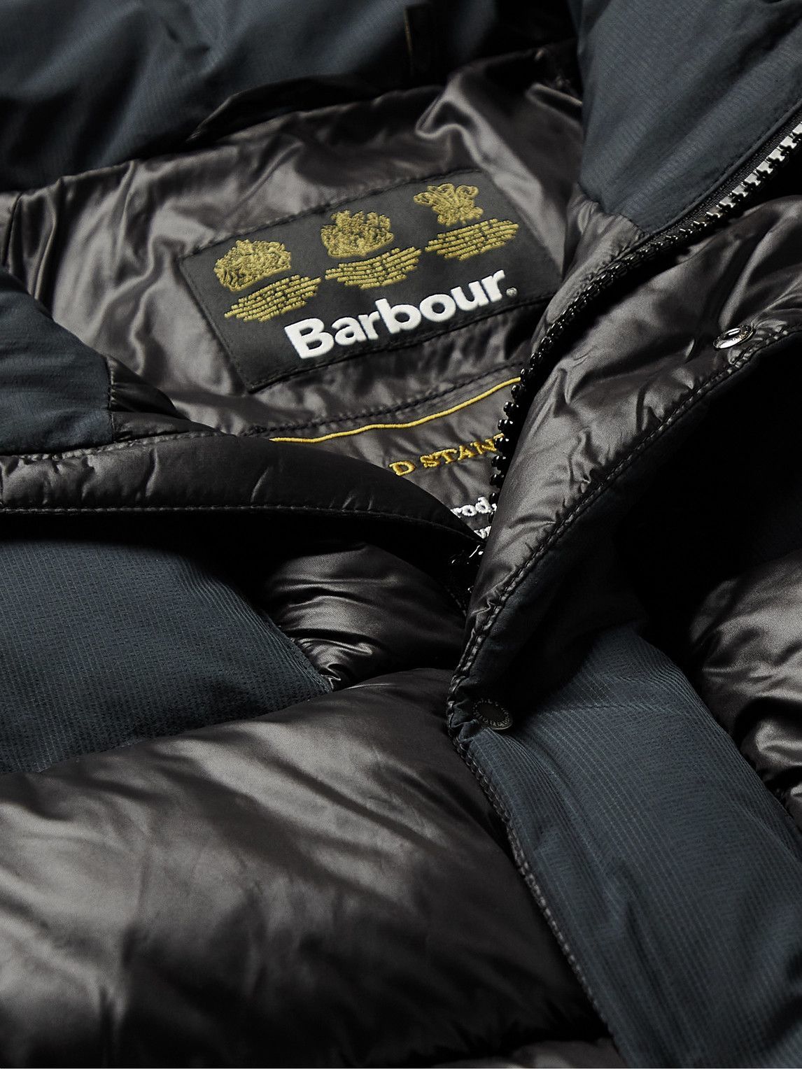 Barbour Gold Standard - Etna Panelled Quilted Shell Jacket - Black