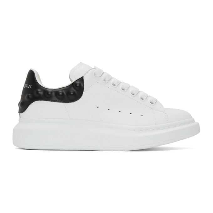 Alexander McQueen White and Black Studded Oversized Sneakers Alexander ...