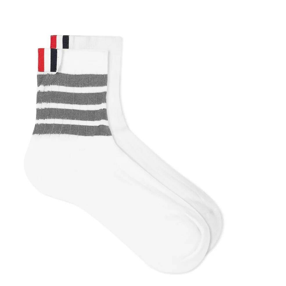 Thom Browne Green 4-Bar Socks Thom Browne