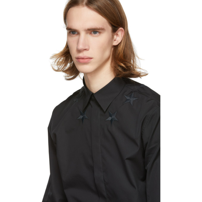 Givenchy Black Embroidered Stars Shirt Givenchy