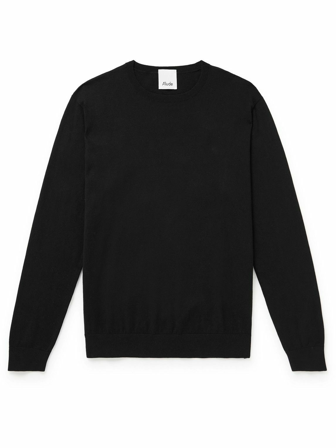 Photo: Allude - Cotton and Cashmere-Blend Sweater - Black
