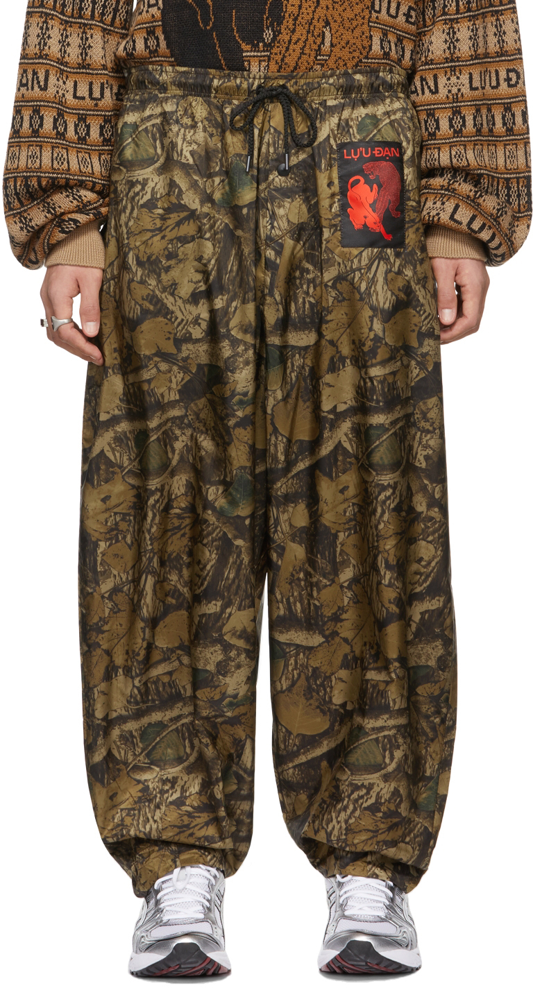 LU'U DAN SSENSE Exclusive Taupe Camo Hunting Bontan Trousers