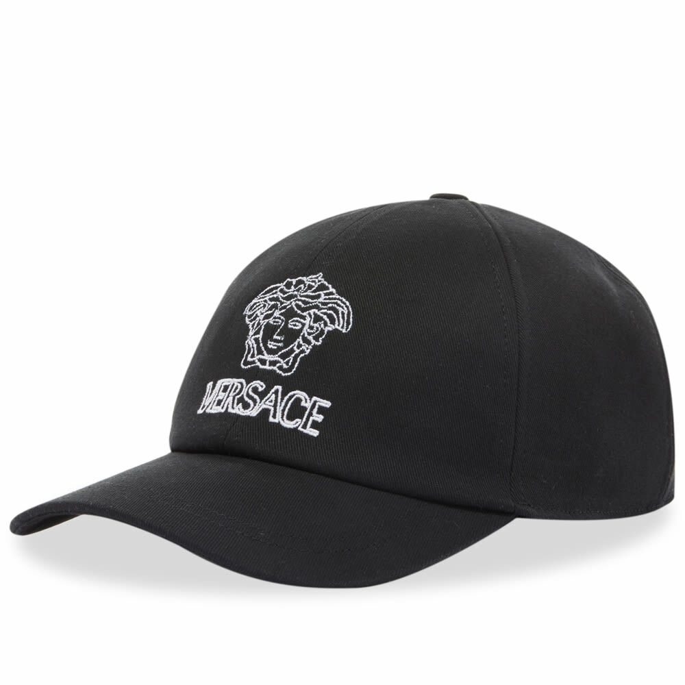 Versace Men's Medusa Logo Cap in Black/White Versace