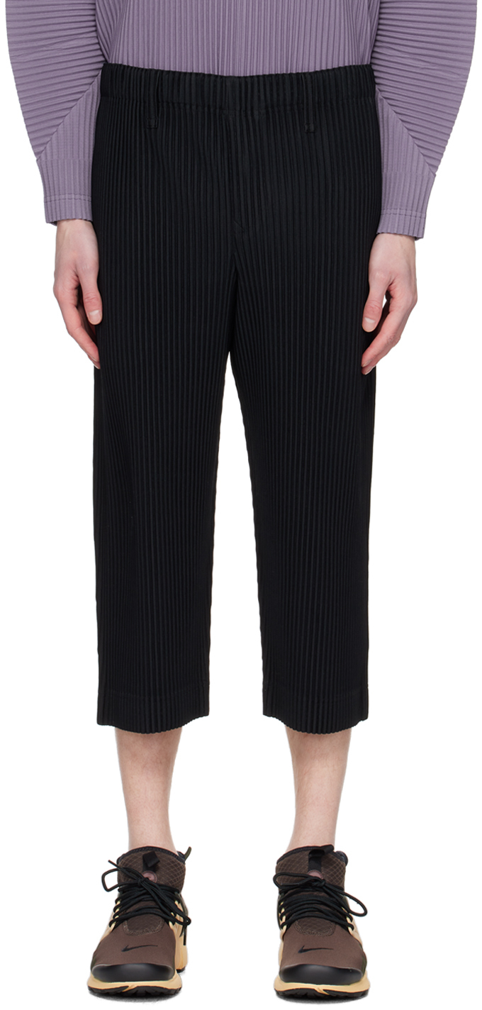 Homme Plissé Issey Miyake Black Tailored Pleats 1 Trousers Homme Plisse ...
