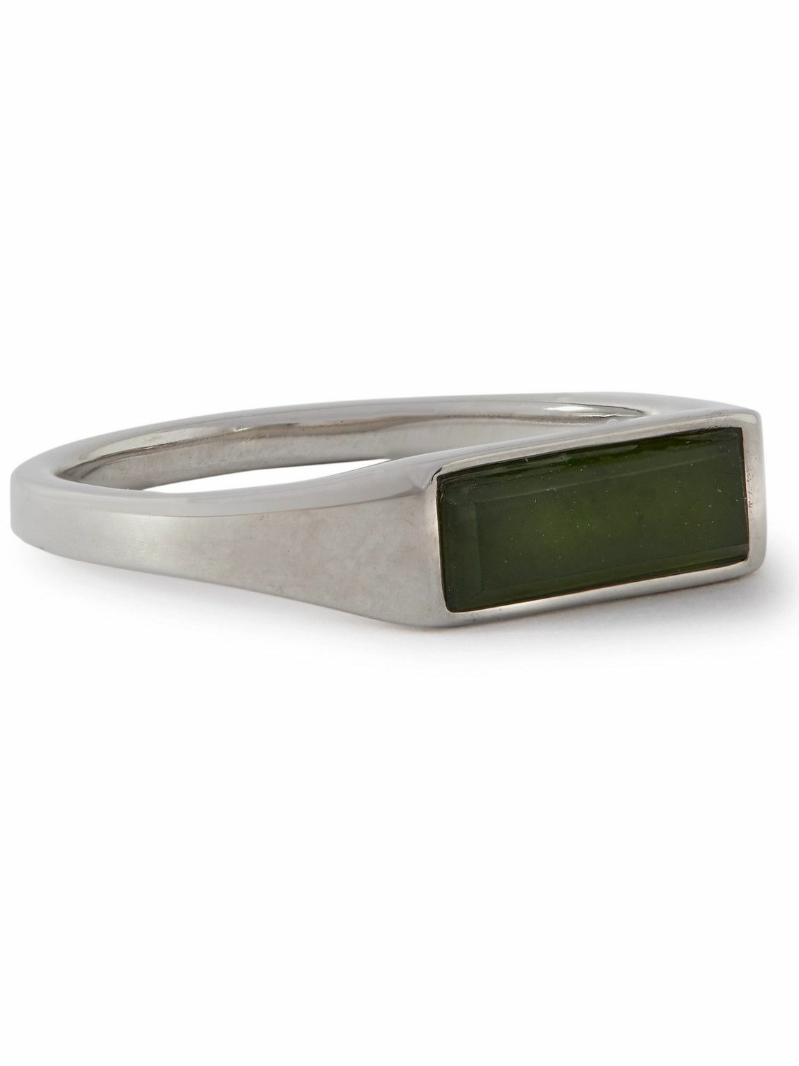 Miansai - Thin Lennox Sterling Silver Jasper Ring - Silver Miansai