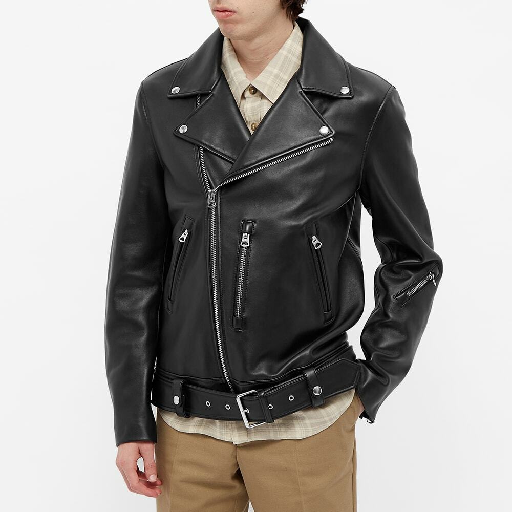 Acne Studios Men's Nate Clean Leather Jacket in Black Acne Studios