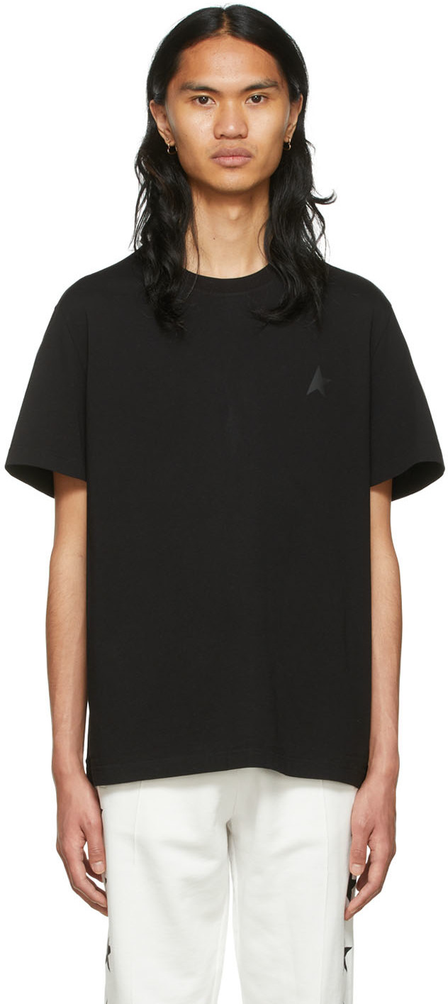 Golden Goose Black Cotton T-Shirt Golden Goose Deluxe Brand