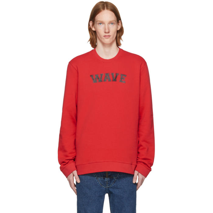 Raf Simons Red Wave Sweatshirt adidas x Raf Simons