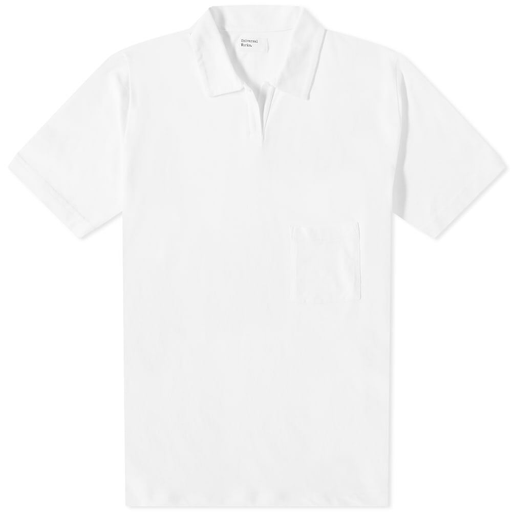 Universal Works Men's Vacation Polo Shirt in Ecru Universal Works